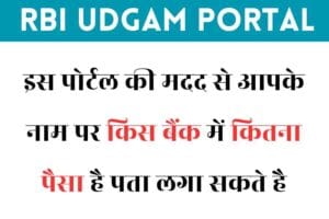 RBI Udgam Portal Kya Hai