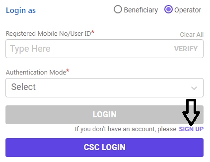 Ayushman Operator ID 